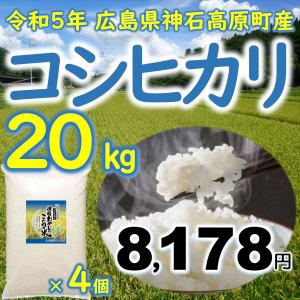 コシヒカリ精米20kg(5kg×4) 令和5年 神石高原町産 粘りと甘さのバランスが絶妙！