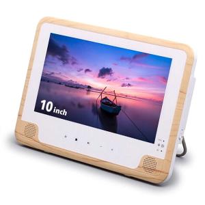 10インチ 防水 ポータブル DVDプレーヤー ウッド調 ZM-10BPN 持ち運び可能 IPX6級相当 録音機能 レジューム機能 CPRM 車載 DVDプレイヤー