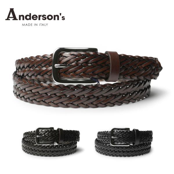 アンダーソンズ メッシュベルト 牛革 イタリア製 紳士用 メンズ Anderson&apos;s レビュー