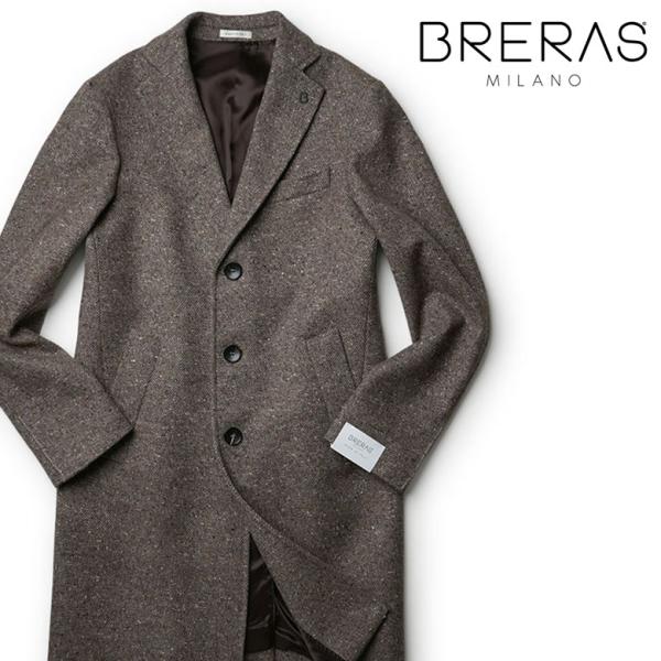 ブレラス チェスターコート ツイード 2025AW 秋冬 ミドル丈 BRERAS イタリア製 メンズ...