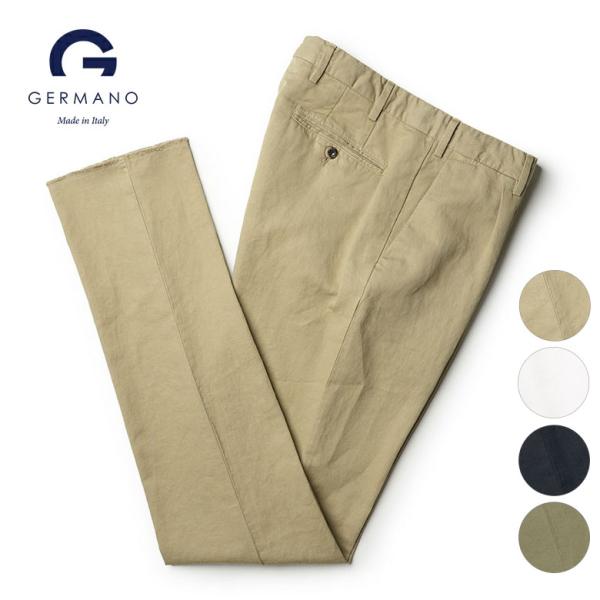 ジェルマーノ パンツ  製品染め ワンプリーツ　イタリア製 GERMANO メンズ　レビュー