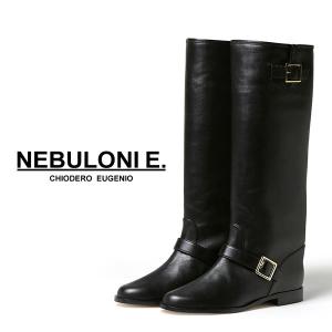 ネブローニ ロングブーツ バックル ベルト 6731 モンクストラップレザー レディース NEBULONIE 試着送料無料 レビュー｜viajero-chocolat