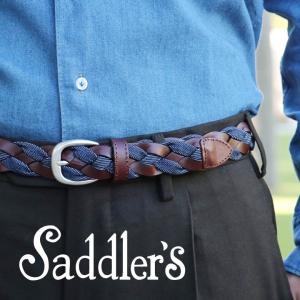 サドラーズ メッシュ ベルト メンズ2.5cm 3cm 本革 カーフレザー バックル Saddler's レビュー