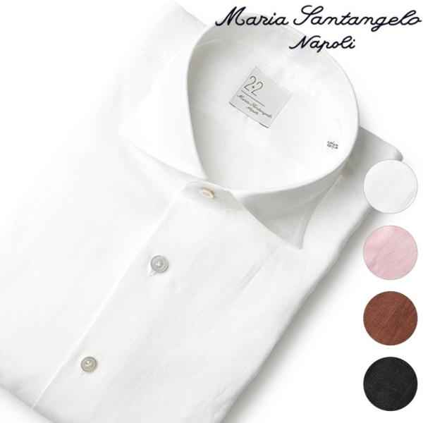 マリアサンタンジェロ シャツ リネン アルビニ ALBINI Maria Santangelo メン...