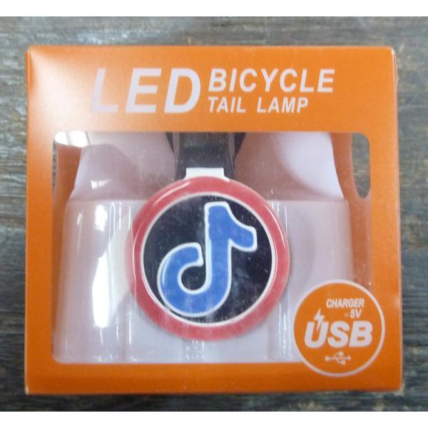 訳あり 自転車 リフレクタ 音符 テールライト USB充電式 リフレクターライプＢ リアライト LE...