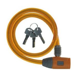 自転車 鍵 ロック ワイヤーロック JC-020W オレンジ φ10mm×600mm J&amp;C 盗難防...