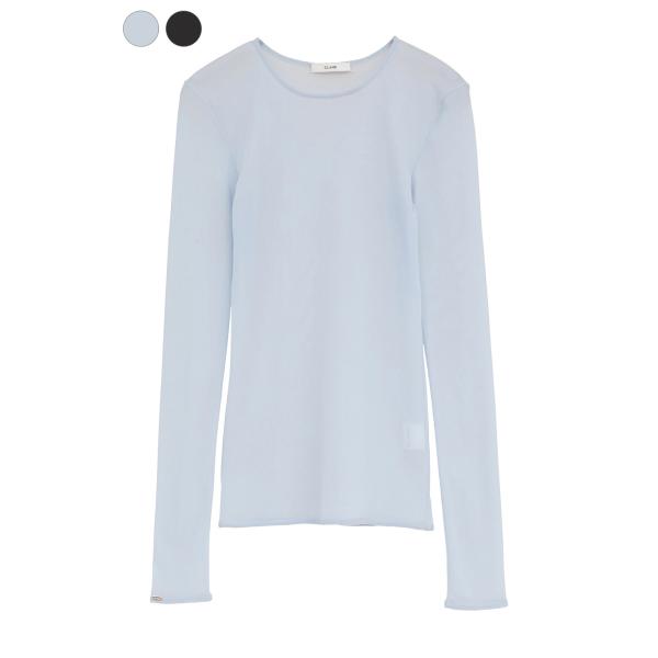 【CLANE｜クラネ】シアーチュールトップス SHEER TULLE TOPS ブラック ブルー 綿...