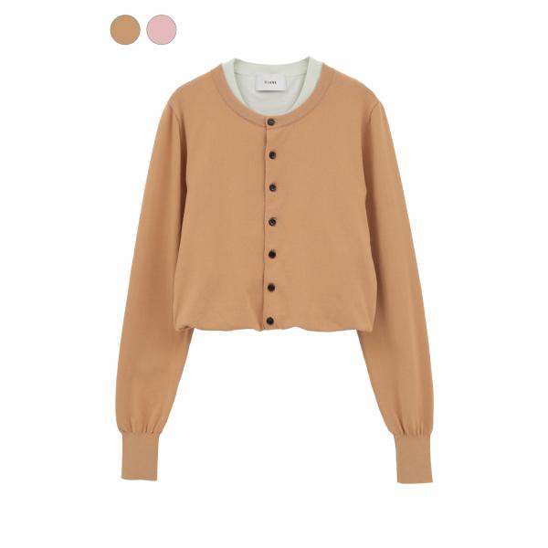 【CLANE｜クラネ】ダブルレイヤードニットカーディガン W LAYERED KNIT CARDIG...