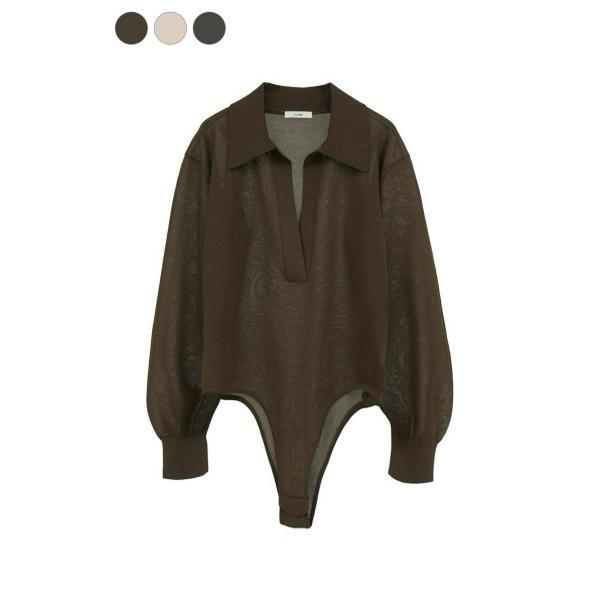 【CLANE｜クラネ】スキッパーニットボディスーツ SKIPPER KNIT BODYSUITS ア...