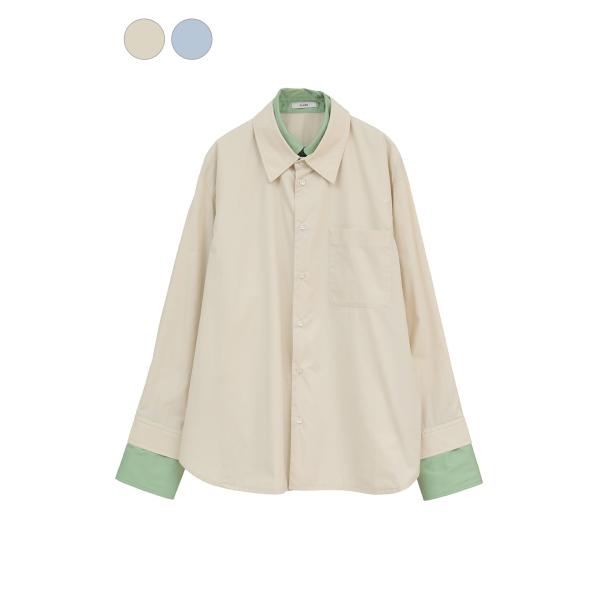 【CLANE｜クラネ】ツートーンレイヤードシャツ TWO TONE LAYERED SHIRTS ベ...
