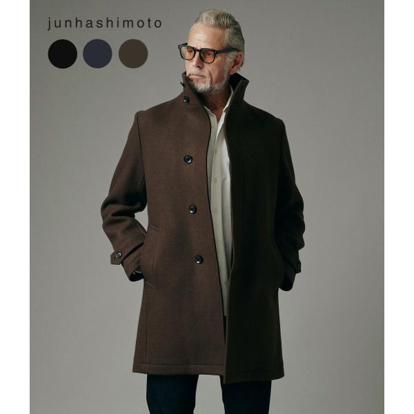 【junhashimoto|ジュンハシモト】STAND COLLAR COAT　スタンドカラーコート...