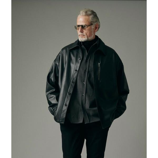 【junhashimoto｜ジュンハシモト】MEGA BIG LEATHER SHIRT　メガビッグ...