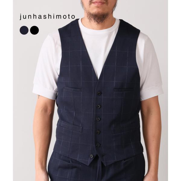 【junhashimoto｜ジュンハシモト】シングルベスト SINGLE VEST ブラック ネイビ...