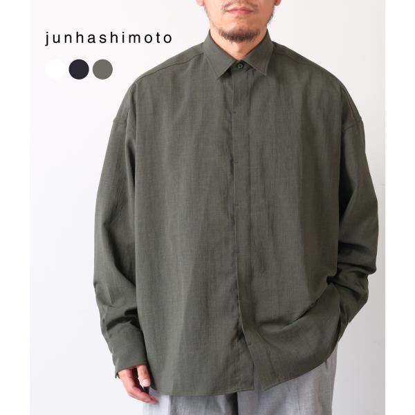 【junhashimoto｜ジュンハシモト】フライフロントメガビッグシャツ FLY FRONT ME...