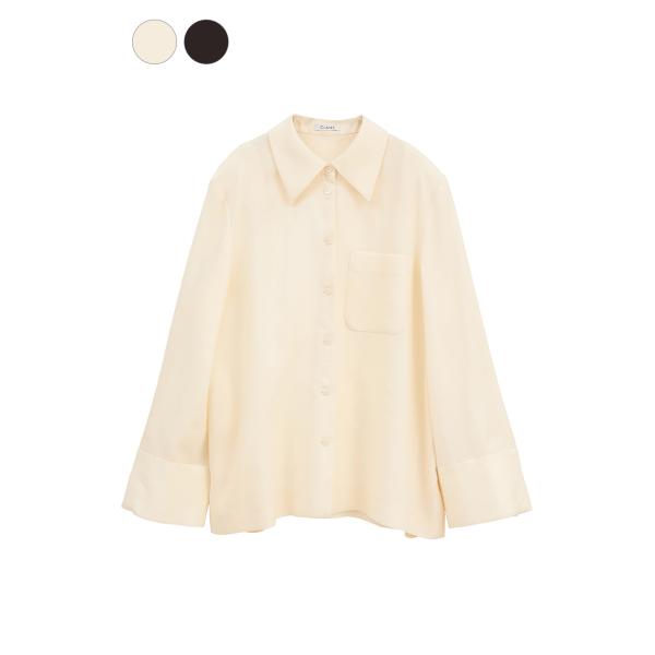 【CLANE｜クラネ】テンセルシャツジャケット TENCEL SHIRT JACKET アイボリー ...