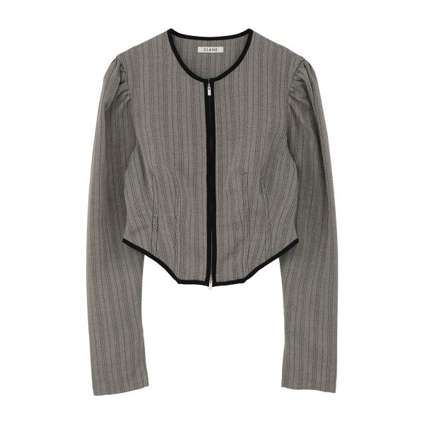 【CLANE｜クラネ】ヘリンボーンコルセットディテイルトップス HERRINGBONE CORSET...