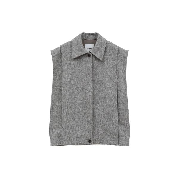 【期間限定セール｜50%OFF】【CLANE｜クラネ】COLLAR SHORT VEST　ショートベ...