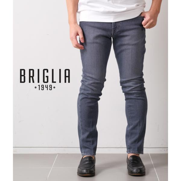 【BRIGLIA 1949｜ブリリア】リボー RIBOT グレー 綿 コットン 伸縮 ストレッチ 快...