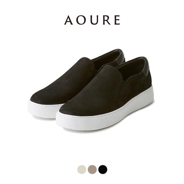 【取り寄せ】【AOURE｜アウール】デバイスワン DEVICE1 ヌバック アイボリー ブラック モ...
