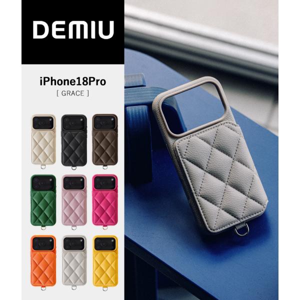 【取り寄せ】【DEMIU｜デミュウ】【iPhone18Pro】GRACE フランス産牛革 ポリカーボ...