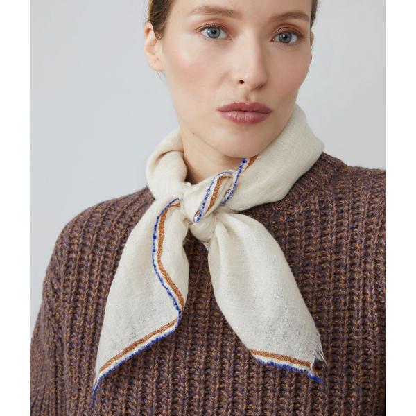 【MOISMONT｜モワモン】IDA N°792　スカーフ　フランス　ペーパー　ホワイト　アイボリー...