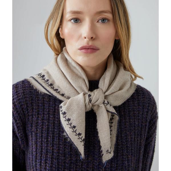 【MOISMONT｜モワモン】IDA N°792　スカーフ　ペーパー　ホワイト　アイボリー　ギフト　...