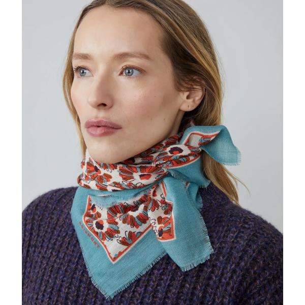 【MOISMONT｜モワモン】CROYDON N°794　スカーフ　ブルー　青系　ギフト　贈り物　プ...