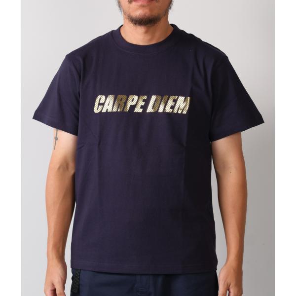 【CARPE DIEM｜カルペディエム】FOIL PRINT T-SHIRTS　半袖　Tシャツ　ネイ...