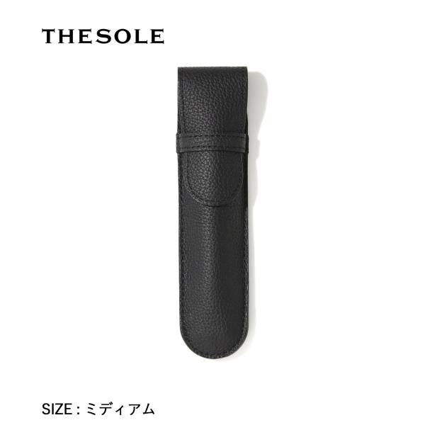 【取り寄せ】【THE SOLE｜ザソール】トリヨン・モーリス ペンケース ミドルサイズ ブラック 牛...