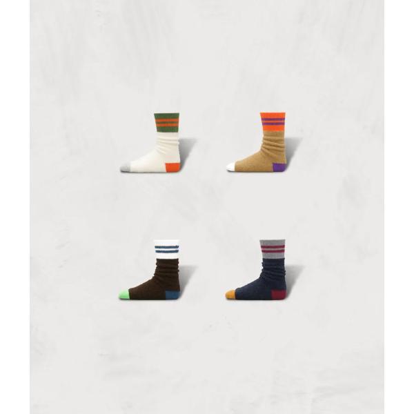 【SHOWATABE｜ショウワタベ】Alpaca Boucle Socks | Stripes　ソッ...