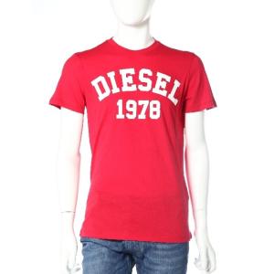 ディーゼル DIESEL Tシャツ 半袖 丸首 メンズ 00S8IY 0R91B レッド 目玉商品