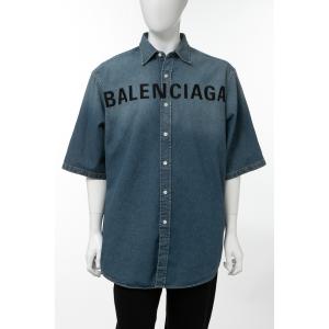 バレンシアガ Balenciaga シャツ シャツ デニムシャツ 半袖 半袖 メンズ メンズ Tye24 デニム 年春夏新作 Viaspiga