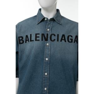 バレンシアガ Balenciaga シャツ シャツ デニムシャツ 半袖 半袖 メンズ メンズ Tye24 デニム 年春夏新作 Viaspiga