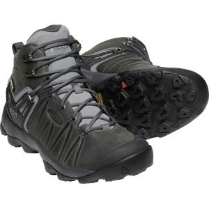 キーン KEEN Mens Venture Mid Leather WP Steel Grey/Magnet