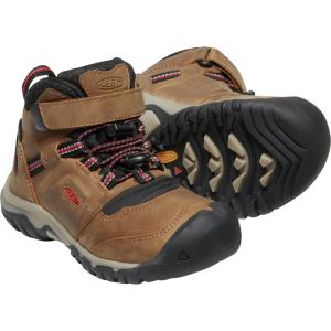 キーン KEEN Children RIDGE FLEX MID WP Bison/Red Carpet 1025591｜vic2