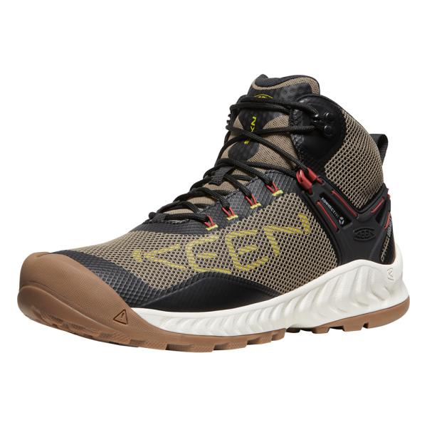 キーン KEEN Men NXIS EVO MID WP Brindle/Citronelle 10...