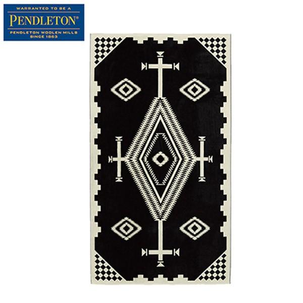 ペンドルトン PENDLETON ジャガードバスタオル オーバーサイズ LosOjos タオル ブラ...