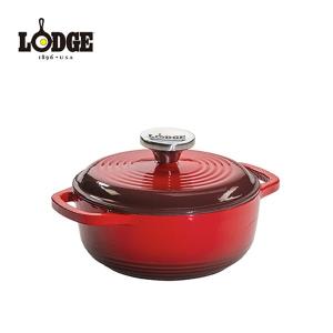 ロッジ LODGE カラーエナメルダッチオーヴン 1.5qt レッド エナメルコーティング オーブン｜vic2