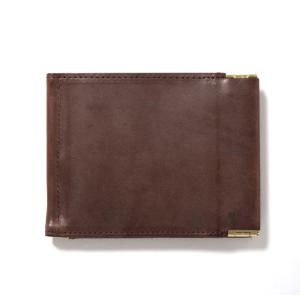 ミーンズワイル meanswhile Wax Leather Money Clip Wood｜vic2