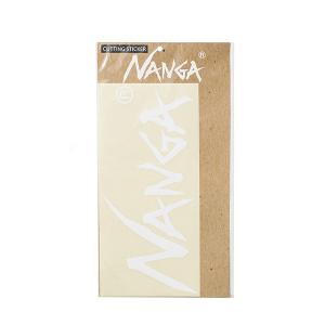 あすつく対応 ナンガ NANGA NANGA CUTTING STICKER WHT Lサイズ｜vic2