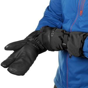 アウトドアリサーチ OUTDOOR RESEARCH Mens Highcamp 3-Finger Gloves Black｜vic2