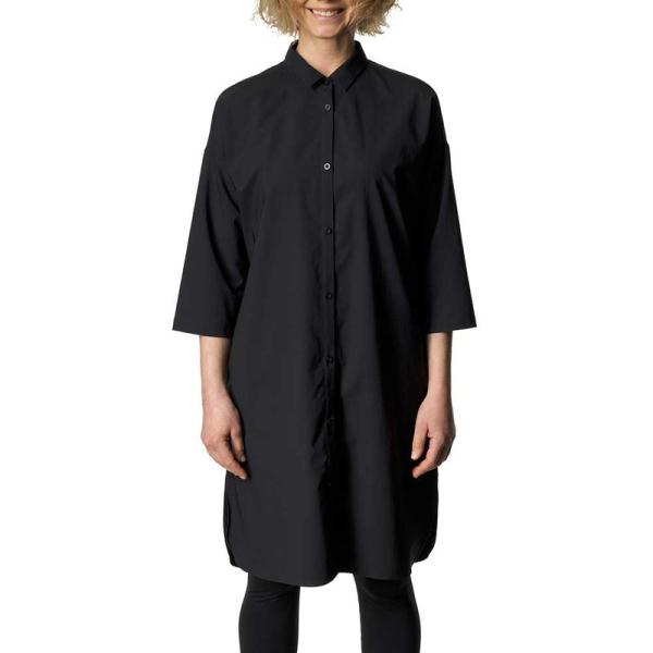 フーディニ Houdini Womens Route Shirt Dress true black ...