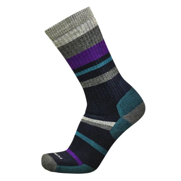 ポイントシックス Point6 HIKING MIXED STRIPE MED CREW DarkN...