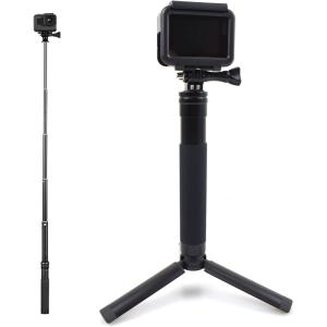 ついに再販開始 Eaxanpic Max 9 8 7 6 5 4 アクションカメラアルミニウム伸縮自撮り棒 Goproハンドヘルド伸縮ハンドグリップ三脚 Gopro アクションカメラ ウェアラブルカメラ Aldecoregypt Com