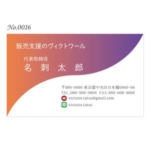 オリジナル名刺作成 100枚 両面フルカラー 紙ケース付 No.0016