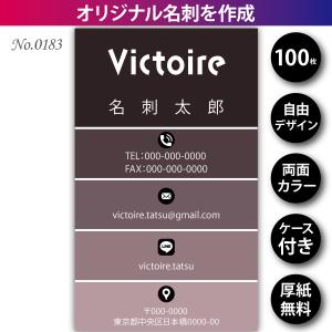 名刺印刷 100枚 両面フルカラー ケース付 No.0183 : 販売支援のヴィク