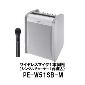 生産終了品 ワイヤレス ポータブル ワイヤレスアンプ PE-W51SB-M ワイヤレスマイクセット ...