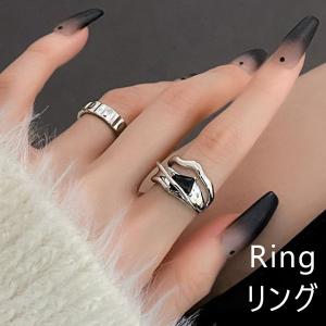 送料無料］3点セット リング 指輪 アクセサリー アクセ シルバー