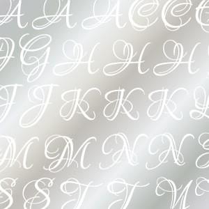 ポーセラーツ 転写紙 文字 LOUNA ALPHABET (L) ガラス用ホワイト｜victoriadesign