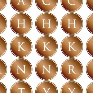 ポーセラーツ 転写紙 文字 ALPHABET MARK CIRCLE (アルファベットマーク サーク...